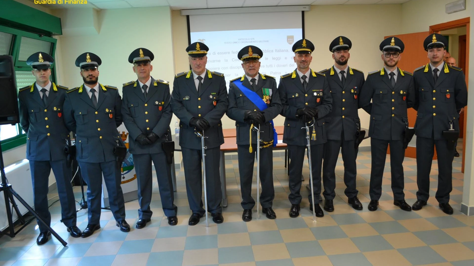 Guardia di Finanza: giuramento di fedelta' alla Repubblica Italiana al Comando Provinciale di Isernia